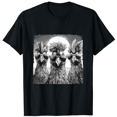 Coole Hühner mit Sonnenbrille Landwirt Bauern Hahn & Hennen T-Shirt