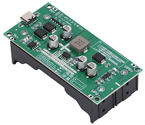 Módulo de Carga de Batería de 15W 3A Placa Elevadora de Batería de Litio Fuente de Alimentación Dual Conmutación Circuito UPS Indicador LED para Batería de Litio de 3.7V con