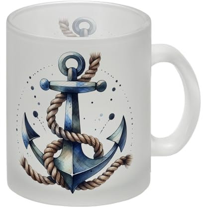 Anker Glas Tasse Maritime Segler-Ausrüstung Nautik-Seil-Design Schiff-Befestigung Für Marine Segeln Enthusiasten Ankertasse