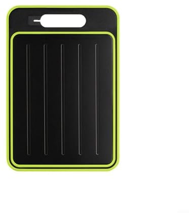 Planche de décongélation 4 en 1 en aluminium, plateau de décongélation double face avec aiguiseur râpe, planche à découper double face pour décongeler la viande et congeler les aliments (S)