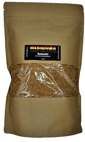 BBQ Räuchermehl aus Barriquefässern 1 Liter verschiedene Sorten wie Whisky Sherry oder Rotwein. (Rotwein)