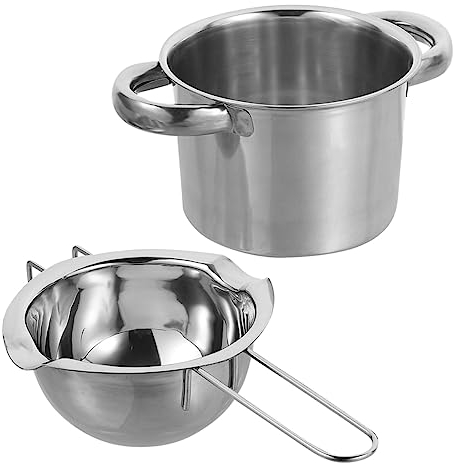 LABRIMP 1 Set Chocolate Melting Pot Double Boiler for Chocolate Melting Stainless Steel Melt Pot Melting Cheese Pot Melting Chocolate Pot Double Boiler Pot Double Boilers for Stove Top