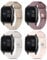 Strap compatible with Garmin Venu Sq 2 Music Strap, 20mm Adjustable Soft Silicone Replacement Strap for Venu 2 Plus/Venu Sq/Forerunner 55/Forerunner 645 Strap/245 Strap (4-Pack 03)