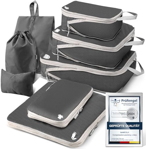 Cubos de embalaje de compresión para mochila, cubos de embalaje de viaje para maletas, bolsas organizadoras de maletas impermeables para maletas de viaje, bolsas organizadoras de equipaje, accesorios
