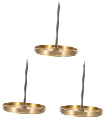 SHINEOFI 3piezas Soporte Para Notas De Metal Spike Para Recibos y Comandas Porta Tickets De Cocina y Oficina Para Restaurantes y Bares Diseño Duradero y Elegante