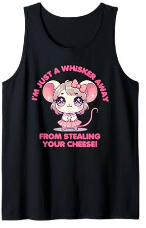 Cute and Crafty: A Kawaii Mouse's Journey Tank Top