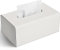 KINGFOM Porta Fazzoletti Rettangolare in pelle PU, per Ufficio, Auto (A-Bianco)