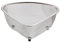 Sink Corner Storage Basket - Stainless Steel & Plastic Triangle Draining Basket for Kitchen, Sponge Holder, Food Strainer, Silver