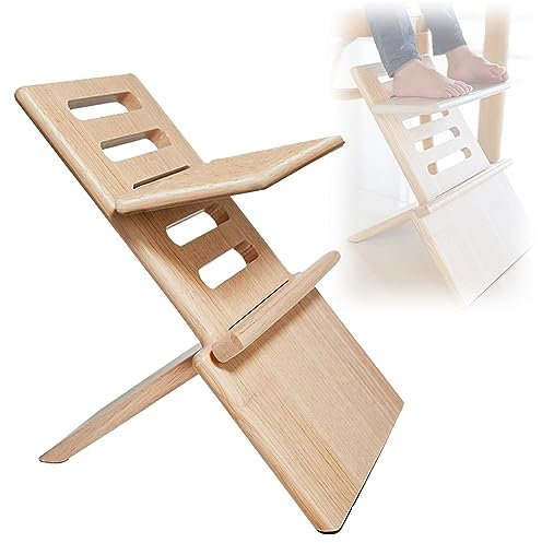 Fußstütze für Hochstuhl, Kinderhochstuhl Bambus Holz Natur Höhenverstellbare Fußablage Rutschfeste Fußkissen, Footrest Fußhocker für Kinderhochstuhl Ab 6 Monate Kinder