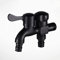 Rubinetto per lavatrice da giardino in ottone nero a doppia uscita 2 in 1 rubinetto a doppia valvola durevole ed elegante scelta per il tuo spazio esterno