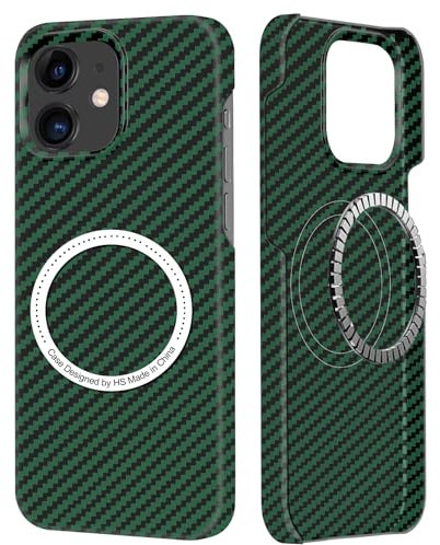 DIMIYER Kohlefaser für iPhone 13 Hülle, Carbon Textur Handyhülle aus echter Aramidfaser, Ultradünne und leichte mit Magnetisch, Cover Case Tasche für iPhone 13 Hülle Carbon Kohlefaser Design