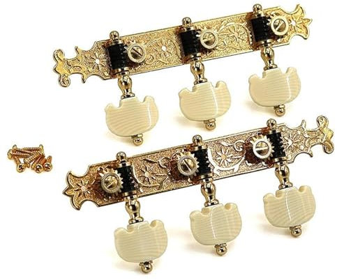 Gitarren Mechaniken Set Klassische Gitarre Tri Integrierte Winder Knöpfe Alle Metall Zubehör