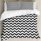 MJNLYDAO Bedding duvet set Reversible soft print set Hypoallergenic glue cover Bedding kit with 2 pillowcases,Chevron,Zig Zags in Black and White Sharp Arrow Inspired Classic Retro Tile,152x203cm