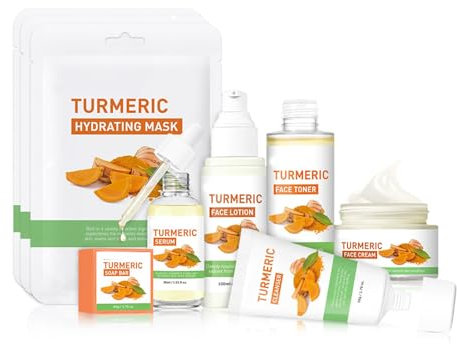 Kurkuma Hautpflegeprodukt Kurkuma Hautpflege Set Kurkuma Seifencreme Kurkuma Seren Feuchtigkeitsmaske Gesichtslotion
