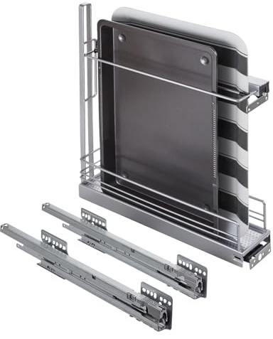 SOTECH 15er Backblech- und Tablettauszug CLASSIC rechts silbergrau