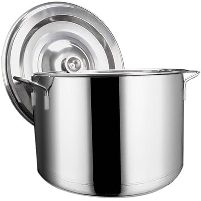 GAOBINGB Olla de Acero Inoxidable de Gran Capacidad (50 x 60 cm) - Olla Resistente con Tapa para Uso Comercial en cocinas, restaurantes y hoteles - Utensilios de Cocina duraderos
