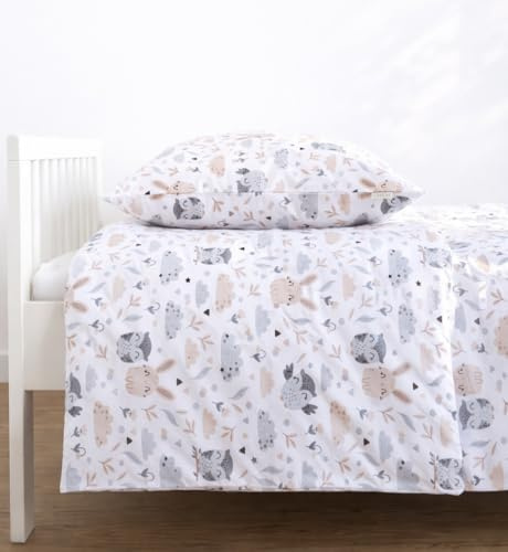 LOOLAY Baby Bettwäsche Set 80x80 + 35x40 cm – Kinderbettwäsche Baumwolle, 2-teilig, Oeko-TEX, weich & atmungsaktiv, für Babybett, Wiege & Kinderwagen