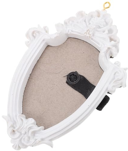 jojofuny Decorazione Natalizia Cornice Foto Vintage in Resina Goffrata Bianca Ornamento da Appendere per Albero di Natale Mini Cornice Portafoto per Addobbi Festivi Fai da Te