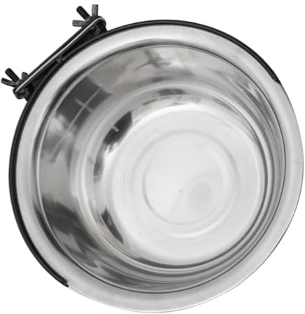 KAJNBN Gamelle Anti-Renversement pour Chien et Chat en Acier Inoxydable 150ml Installation Suspendue Facile à Retirer pour Cages