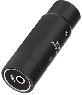 CRFFZ Efficient 48V Power 3Pin XLR to 3.5MM Converter for Clear and Live Streaming XLR Adapter
