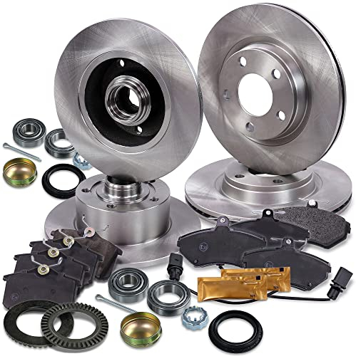 BESTPRICE Bremsenset inkl. Bremsscheiben vorne Ø 280 mm Belüftet + hinten Ø 245 mm Voll + Bremsbeläge vorne und hinten + Radlagersatz, Kompatibel mit AUDI A4 B5 (8D2), A4 B5 Avant (8D5)