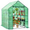 D4P Display4top Invernadero de jardín vivero casero Plantas Cultivos con 8 estantes,143 x 216 x 195 cm