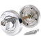 Golden Grace Toilet Door Thumb Twist in Polished Chrome Finish, Turn & Release Set for Bathroom Lock