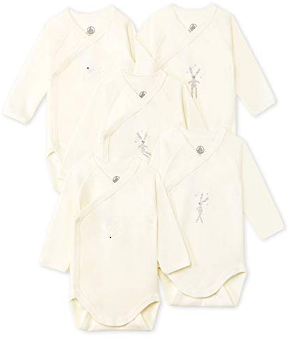 Petit Bateau Unisex Baby 5425500 Kleinkind-Unterwäscheset, Weiß / Didou1 Weiß / Didou2 Weiß / Didou3 Weiß/Filantin Weiß/Filantan, 1 Monat/54cm