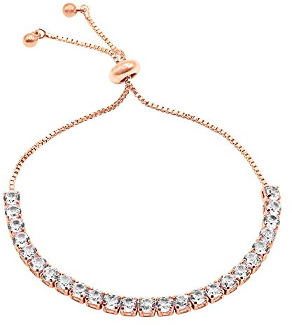 Heideman Armband Ardeo Damen - Aus hochwertigem Edelstahl roségold farbend poliert mit Stein weiss glänzend individuell verstellbar mit Verlängerungskettchen Armkette Damen funkelnd rosé goldfarbend