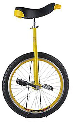 Einrad Gelb 24 Zoll/20 Zoll Einrad für Erwachsene Beginner, 18 Zoll/16 Zoll One Wheel Einrad für Kinder/Jugendliche Alter 9-15, für Ouydoor Sports Self Balancing (Size : 18 Zoll)