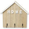 Echehi Dekorativer Schlüsselhalter für die Wand, selbstklebend oder bohrend, 3-Wege-Installation, Schlüsselbrett, Schlüsselhalter für das Haus.Holz