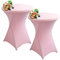 Strech Husse Für Stehtische Ø 60/80cm – Strechüberzug Tischhusse Für Bistrotische – Cocktail Tischdecken Stehtischhusse Für Hochzeit,Geburtstag,Taufe Etc (2Pcs-80cm,Pink)