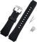 BENSOI Bracelet de Montre de Sport en Caoutchouc de Silicone Noir Compatible avec Les Bracelets de Montre Casio Edifice EF-552 EF-552D-1A Bracelet for Homme Boucle en Acier Inoxydable 25 * 20 mm (Col