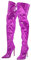blingqueen Overknee Stiefel Damen Stiletto Lack Boots Fuchsia Pink 45 EU
