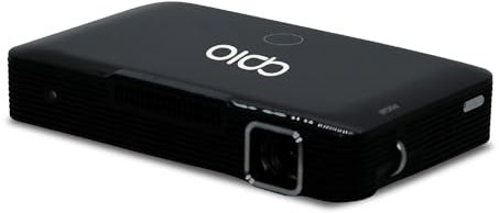 APIO HD Ultra Mini Projector HDMI with LED Lamp, 2000 ANSI Lumens, Resolution 1280x720, Gift Idea, Built-in Rechargeable Battery for Movies, Laptops, Phones, Home & Outdoor