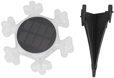 TARSHYRY Weihnachts-Wegebeleuchtung für den Außenbereich, Weihnachts-Schneeflocken-Lichter mit 3 Beleuchtungsmodi, IP65-Solar-Außenbeleuchtung mit Pfahl, Landschaftsbeleuchtung für den