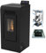 Stufa a pellet ventilata Luisa 9 Stagna 8,74 Kw Nera 4 Stelle 83,7 m2 Riscaldabili On Fire Line (Stufa + Kit Canalizzazione + Modulo Wifi)