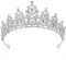 Krone Damen,Braut Krone,Prinzessin Krone,Geburtstags Krone,Silberne Krönchen,Kristall Strass Braut Prinzessin Tiara,Prinzessin Krone Damen,Krone Diadem,Silberne Tiara Für Prinzessinnen,Plastik Krone