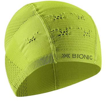 X-Bionic Advanced Helmet Cap für Wintersport - Fortschrittliches Schweißmanagement, Temperaturregulierung und Komfort für verbesserte Leistung - Hi Vis Gelb/Grau, L/XL