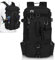 WIYETY Groß Angelrucksack mit Rutenhalter, Wasserdichte Angelgerät Rucksack, Multifunktional Militär Rucksack, für Camping, Outdoor Sport, Angeln, Wandern, Radfahren - Schwarz, 45 x 16 x 23 cm