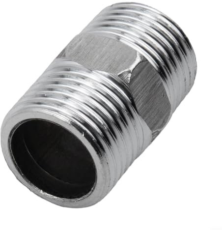 G1/2 Chrom-Edelstahl-Brauseschlauchverbinder, Badezimmer-Duschschlauch-Verlängerungsanschluss, verchromter Edelstahl G1/2 für BSP-Armatur zur Verlängerung der Dusche