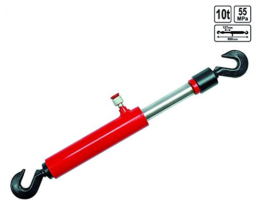 Zugzylinder 10 Tonnen Hydraulikzylinder mit Kettenhaken und Rückzugsfeder für Richtsatz