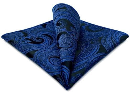 S&W SHLAX&WING Navy Blau Paisley Seide Pocket Squre Mens Herren Einstecktücher Designer Groß