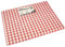 Tischsets, Papier 30 cm x 40 cm rot Vichy, 100 Stück