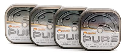 Guru Pure Fluorocarbon 0.25mm 7lb 3.2kg/50m Qty 1 (gfc25)