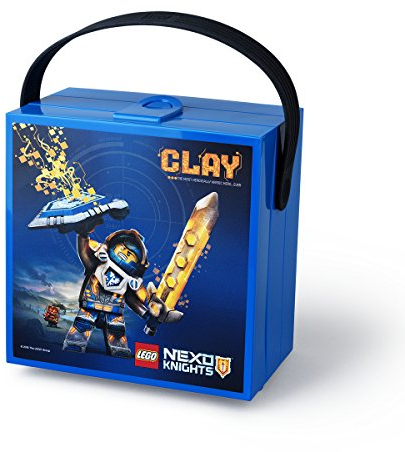 Portavivande Lego Nexo Knights con Maniglia; Contenitore Portatile, Blu