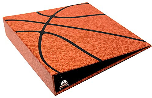 Hoopz 3 Ring Binder – Strukturierte Basketball Binder – Basketball-Karte Binder – Team Aufkleber Binder Binder