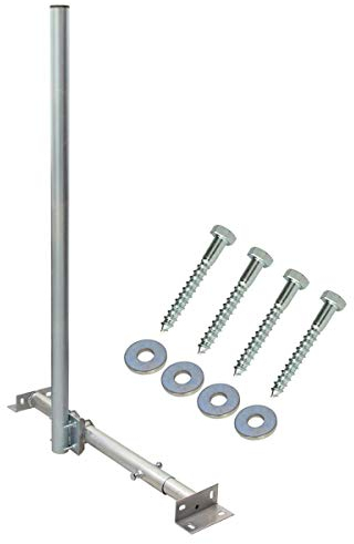 Premium X Basic X120-48 SAT TV Teleskop-Dachsparrenhalter 120 cm Mast feuerverzinktes Stahl Dach-Sparren-Halterung für Satelliten-Antenne Satellitenschüssel inkl. Befestigung Holz-Schrauben
