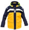 crazy4sailing Herren Segeljacke Bergen Offshore Funktionsjacke Ölzeug, Farbe:Gold/Navy/weiß, Größe:XS