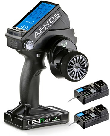 Absima Fernsteuerung CR3P 2.4GHz INKL. 2 St. 3 Kanal Waterproof Empfänger Télécommande 2,4 GHz avec 2 récepteurs étanches à 3 canaux, 2000102, Noir